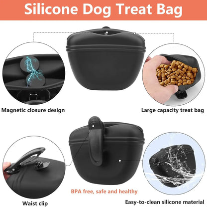 Dog Training Kit: Treat Pouch, Clickers, Silent Whistle, 2‑in‑1, Guide, Poop Bags