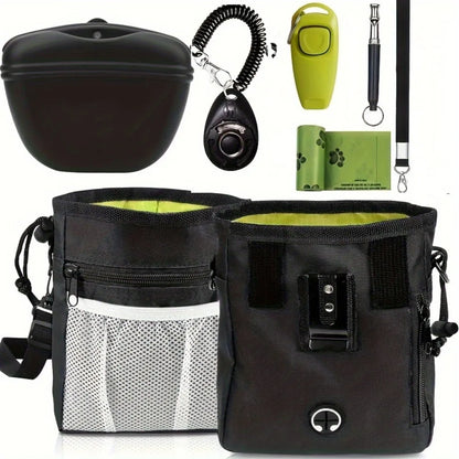 Dog Training Kit: Treat Pouch, Clickers, Silent Whistle, 2‑in‑1, Guide, Poop Bags