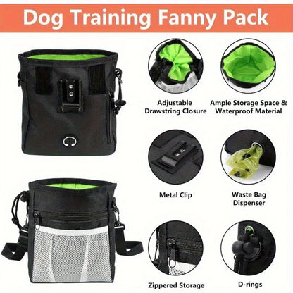 Dog Training Kit: Treat Pouch, Clickers, Silent Whistle, 2‑in‑1, Guide, Poop Bags