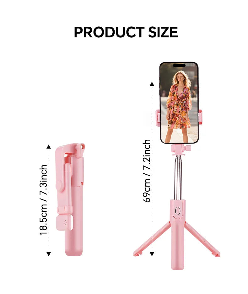 Scalable Phone Selfie Stick With Built-in Fill Light Telescopic Phone Selfie Stick With Built-in Light, Professional Live Stream